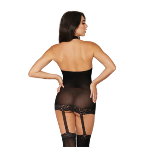 Vestido de liguero transparente – Talla única – Negro