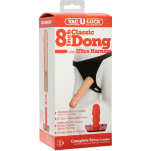 Dildo Clásico con Ultra Harness – 8 / 20 cm – Vainilla