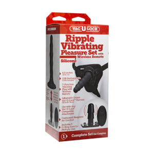 Conjunto de Placer Vibrante Estriado con Control Remoto