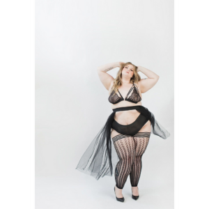 Lindsay – Medias hasta el muslo – C – Negro