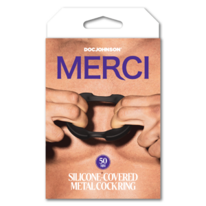 The Paradox – Silicone/Metal Cock Ring – 50mm – Black
