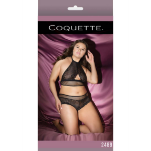 Fishnet Halter Top and Booty Shorts – Plus Size