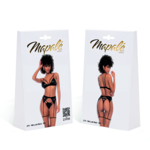 Three Piece Set – S/M – Wet Look Black