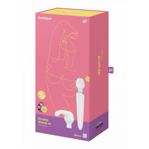 Double Wand-er Wand – Massage Wand and Vibrator – White