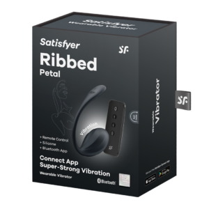 Ribbed Petal Connect App – Wearable Couple Vibrator – Black