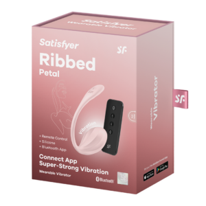 Ribbed Petal Connect App – Wearable Couple Vibrator – Rose