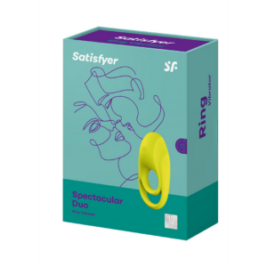 Spectacular – Double Strap Vibrating Cockring – Neon Green