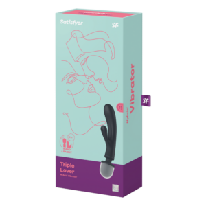 Triple Lover – Hybrid Wand Vibrator – Grey