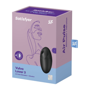 Vulva Lover 3 – Double Air Pulse Vibrator – Black