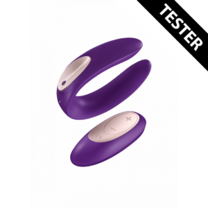 Double Plus Remote Partner Vibrator – Purple – Tester