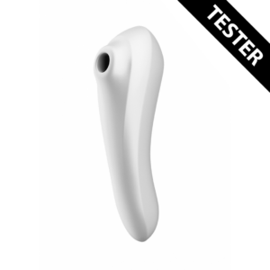 Dual Pleasure Air Pulse Vibrator – White – Tester