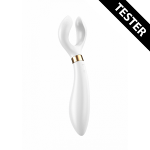 Vibrador de Pareja Sin Fin – Blanco – Tester