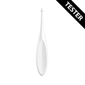 Twirling Fun Tip Vibrator – White – Tester