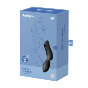 Curvy Trinity 2 – Insertable Air Pulse Vibrator – Black