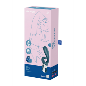 Hug Me – Rabbit Vibrator with Tongue Tip for Clitoris Stimulation – Bluegrey