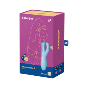 Threesome 4Plus – Lay-on Vibrator with App – Blue
