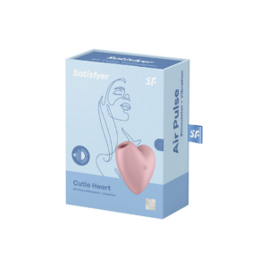Cutie Heart – Air Pulse Stimulator and Vibration – Light Red