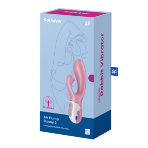 Air Pump Bunny 2 – Inflatable Rabbit Vibrator – Light Red