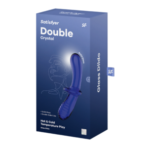 Double Crystal – Glass Dildo – Light Blue