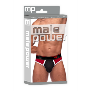 Tanga Panel – L/XL – Negro/Rojo