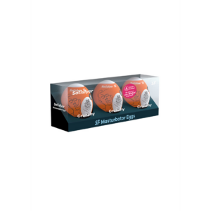 Crunchy – Masturbator Egg Set – 3 Pieces – Orange