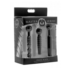 Dark Rods – Set de 3 Piezas de Tapones de Silicona para el Pene