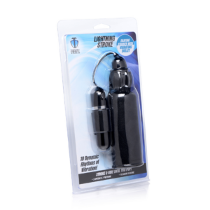 Lightning Stroke – Stroker de silicona con bala vibradora