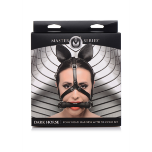 Dark Horse – Pony Head Harness with Silicone Bit