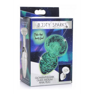 Glow-In-The-Dark – Glass Butt Plug – Medium