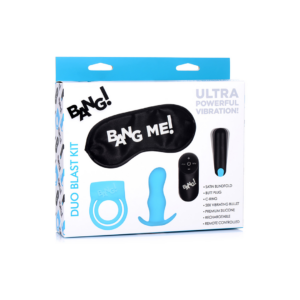 Duo Blast Kit – Cockring, Butt Plug, Bullet Vibrator and Blindfold