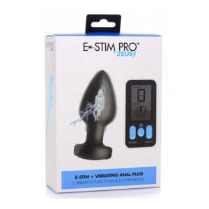E-Stim Pro – Silicone Vibrating Anal Plug + Remote Control