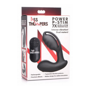 AT Power – Prostate Stimulator Hollow Prostate Plug with Remote Control and 7 Speeds