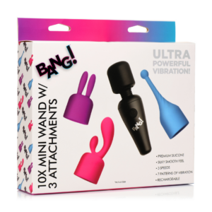 Mini masajeador de varita con 3 accesorios