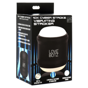 Cyber Stroke Vibrating Stroker – Black