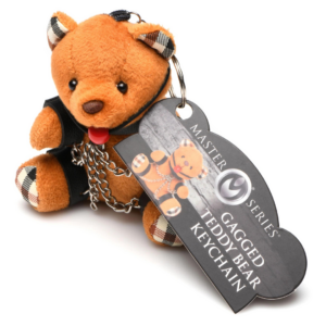 Llavero Oso de Peluche Amordazado – Marrón