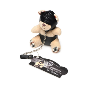 Llavero de oso de peluche con capucha – Beige