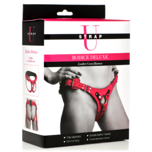 Cuerpo Deluxe – Arnés de Corsé de Cuero – Morado