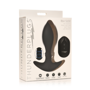Rim Slide – Sliding Ring Silicone Butt Plug – Black