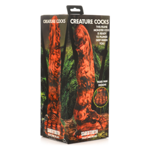 Sabretooth – Dildo de silicona – Naranja/Negro