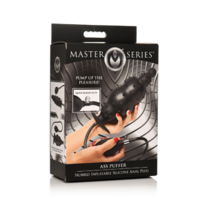 Ass Puffer – Tapón Anal Inflable de Silicona con Textura – Negro