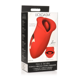 Kiss and Tell – Silicone Kissing and Vibrating Clitoral Stimulator – Red