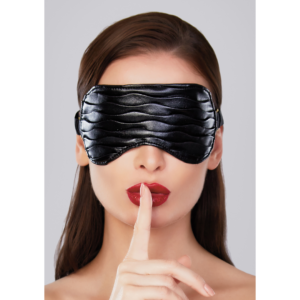 Butter Soft – Faux Leather Mask with Ruffles – One Size