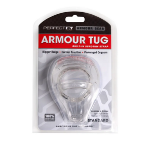 Armor Tug – Cockring con correa para bolas