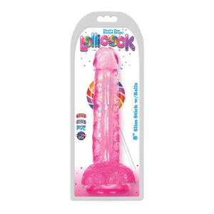 Slim Stick Cherry Ice – Dildo with balls – 8 / 20,5 cm