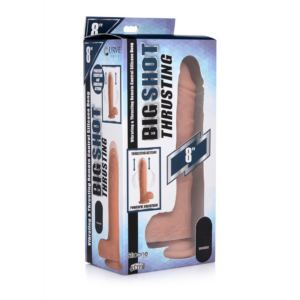 Pumping and Vibrating Liquid Silicone Dildo with Balls – 8 / 20,5 cm