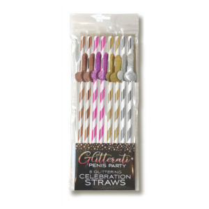 Glitterati – Penis Tall Party Straws