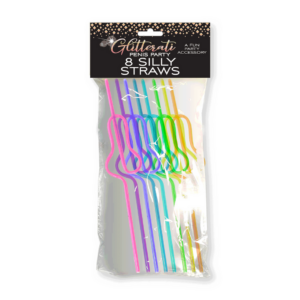 Glitterati – Silly Penis Straws – 8 Pieces
