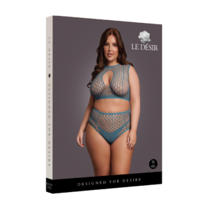 Conjunto de sujetador con abertura en forma de llave Duo Net – Talla Reina