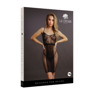 Vestido de encaje y red de pescar a la altura de la rodilla – Talla única