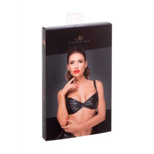 Wetlook Bra with Handmade Pleats – 3XL